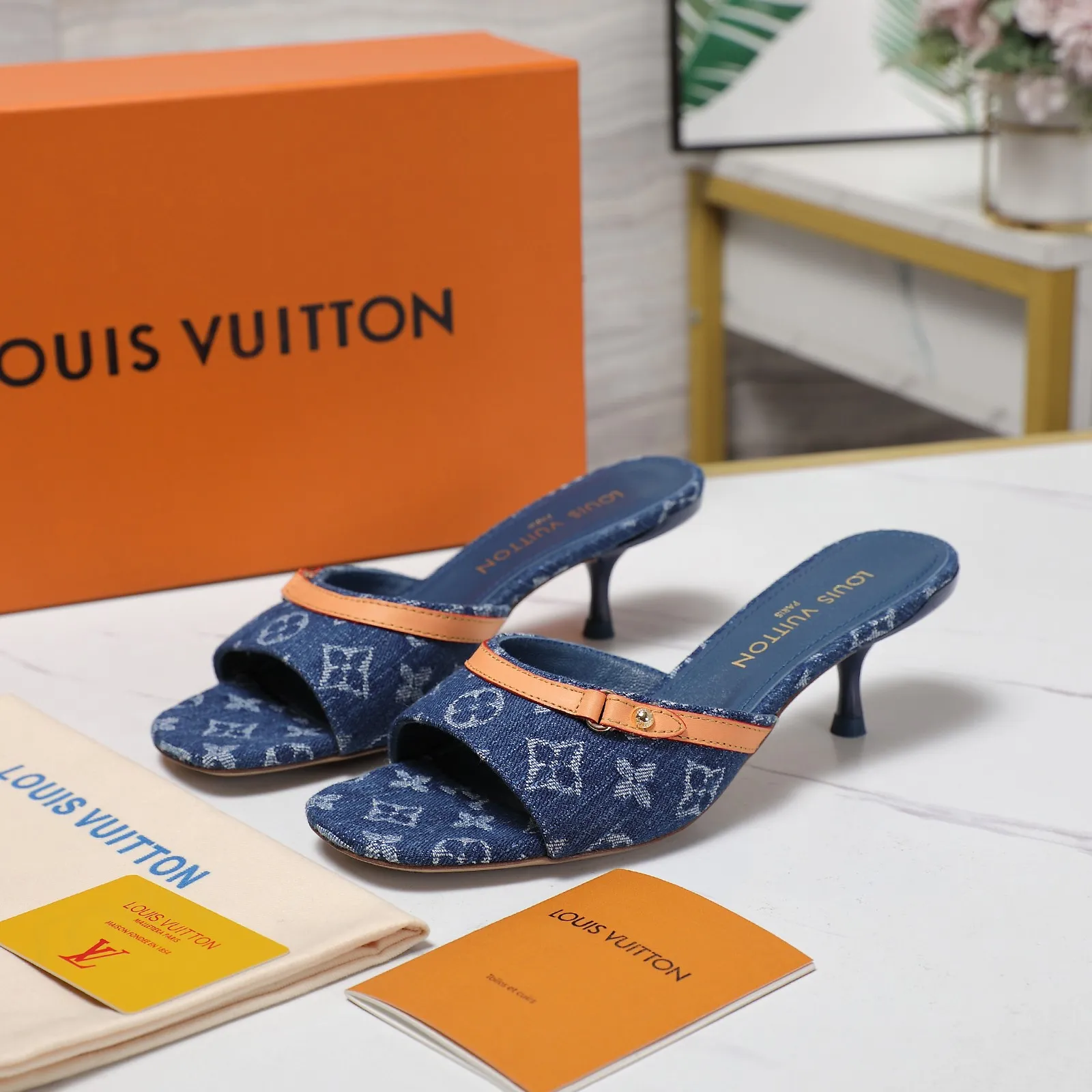 👟👟Ex-factory price 540👟👟Highest version💯💯💯 Louis vuiteeon LV Heel height: 4.5CM/9.5cm Size: 35-42 (41 and 42 are customized and cannot be returned or exchanged)
